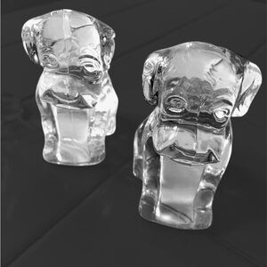 Crystal Dog Figurine Set